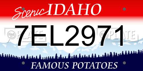 7EL2971 Idaho License Plate