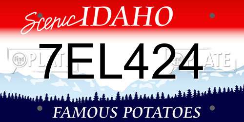 7EL424 Idaho License Plate