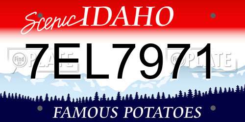 7EL7971 Idaho License Plate