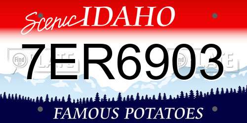 7ER6903 Idaho License Plate