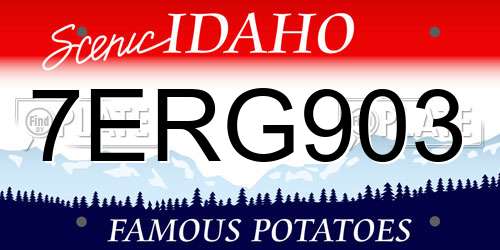 7ERG903 Idaho License Plate