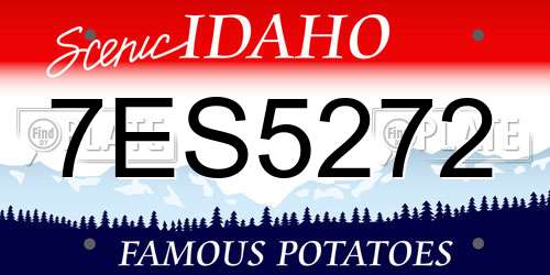 7ES5272 Idaho License Plate