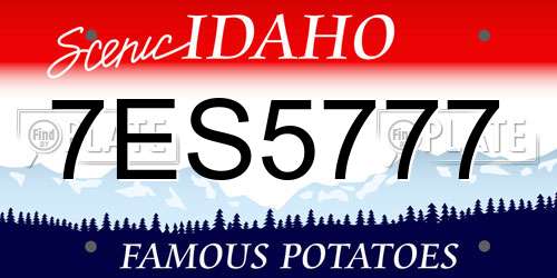 7ES5777 Idaho License Plate