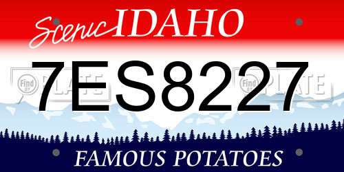 7ES8227 Idaho License Plate