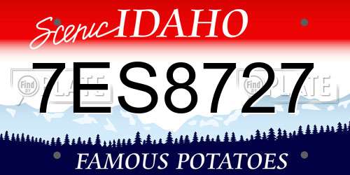 7ES8727 Idaho License Plate