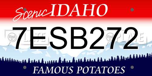 7ESB272 Idaho License Plate