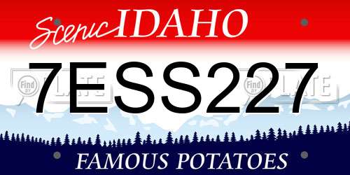 7ESS227 Idaho License Plate