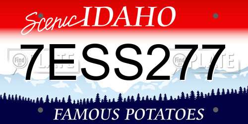 7ESS277 Idaho License Plate
