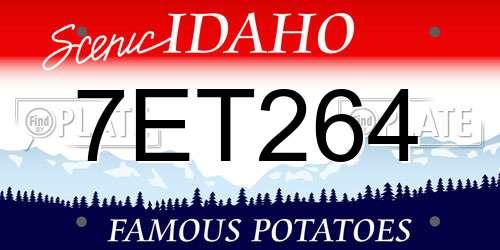 7ET264 Idaho License Plate