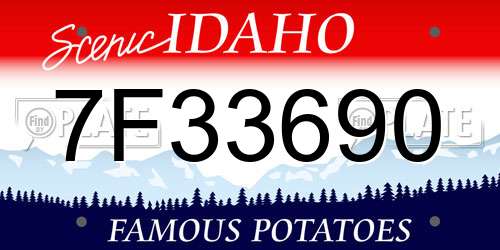 7F33690 Idaho License Plate