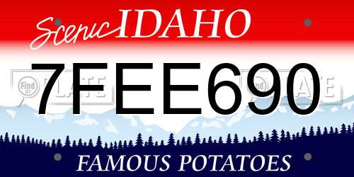 7FEE690 Idaho License Plate