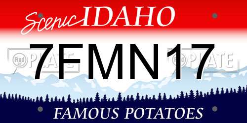 7FMN17 Idaho License Plate