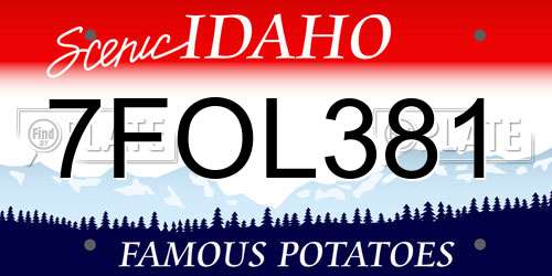 7FOL381 Idaho License Plate
