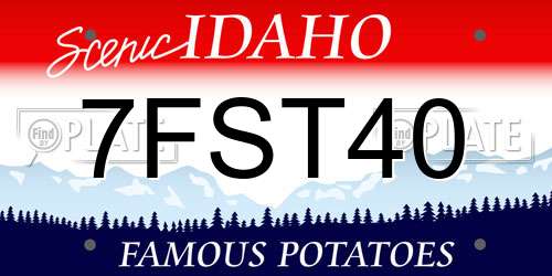 7FST40 Idaho License Plate