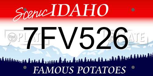 7FV526 Idaho License Plate