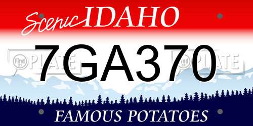 7GA370 Idaho License Plate
