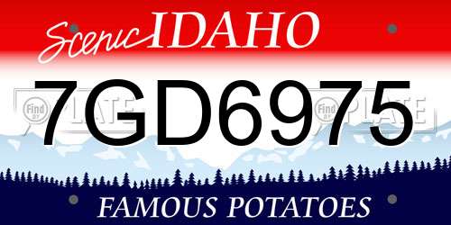 7GD6975 Idaho License Plate
