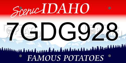 7GDG928 Idaho License Plate