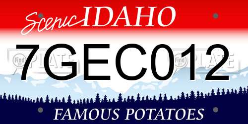 7GEC012 Idaho License Plate