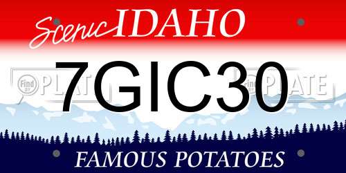 7GIC30 Idaho License Plate