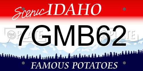 7GMB62 Idaho License Plate