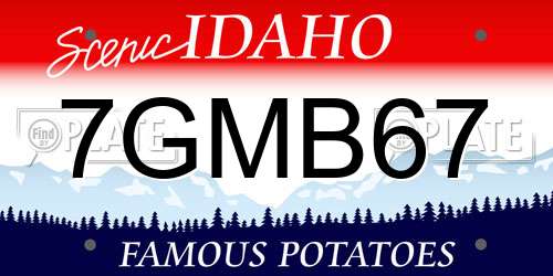 7GMB67 Idaho License Plate