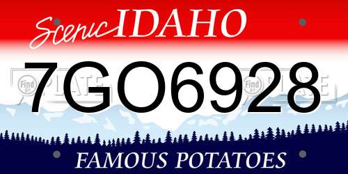 7GO6928 Idaho License Plate