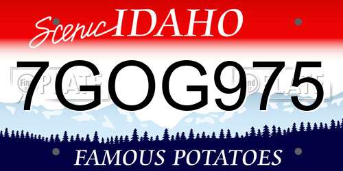 7GOG975 Idaho License Plate