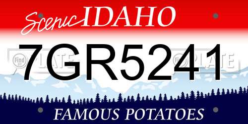 7GR5241 Idaho License Plate