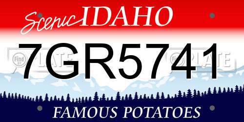 7GR5741 Idaho License Plate
