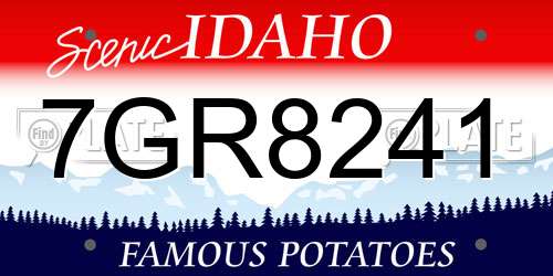 7GR8241 Idaho License Plate