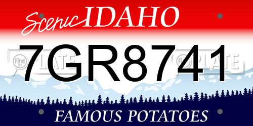 7GR8741 Idaho License Plate