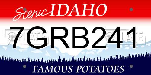 7GRB241 Idaho License Plate