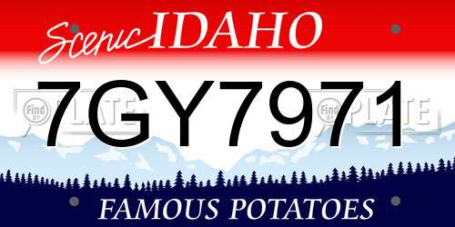7GY7971 Idaho License Plate