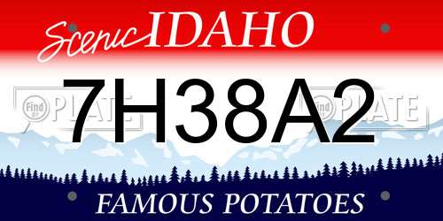 7H38A2 Idaho License Plate