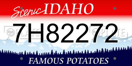 7H82272 Idaho License Plate