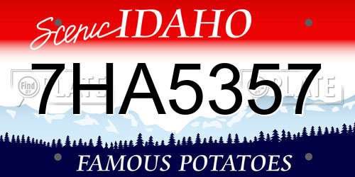7HA5357 Idaho License Plate