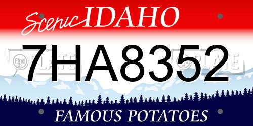 7HA8352 Idaho License Plate