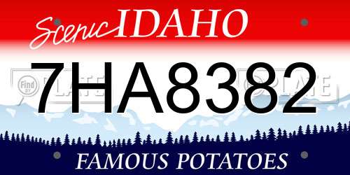 7HA8382 Idaho License Plate