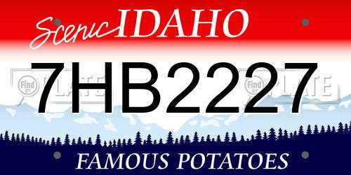7HB2227 Idaho License Plate