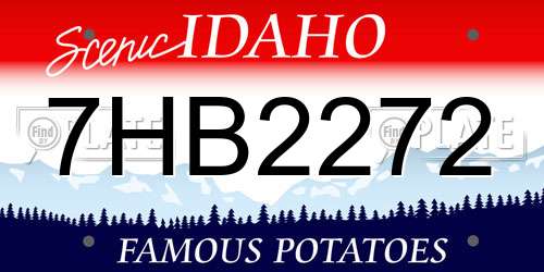 7HB2272 Idaho License Plate