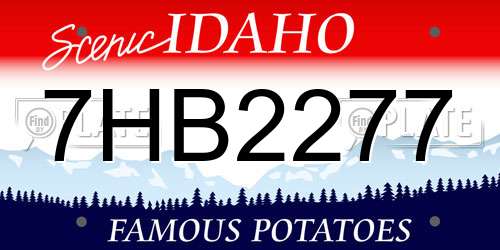 7HB2277 Idaho License Plate