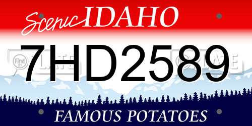 7HD2589 Idaho License Plate