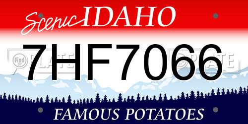 7HF7066 Idaho License Plate
