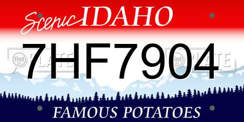 7HF7904 Idaho License Plate