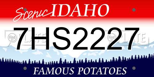 7HS2227 Idaho License Plate