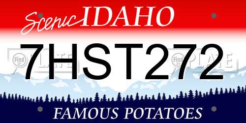 7HST272 Idaho License Plate