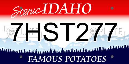 7HST277 Idaho License Plate