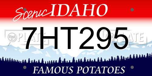 7HT295 Idaho License Plate