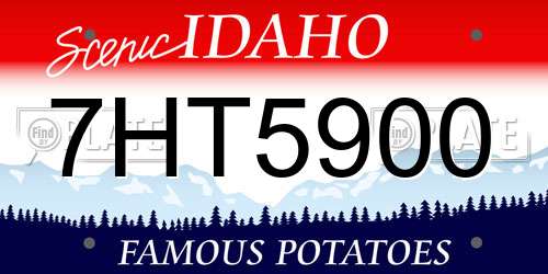 7HT5900 Idaho License Plate